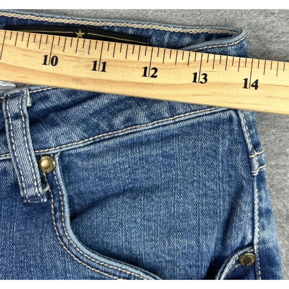 Lawman Denim Jeans Straight Leg Women's 5/6 Embroidered‎ Gems Western Cowgirl